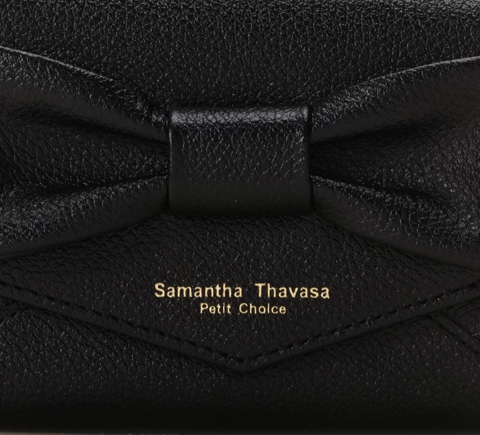 ビッグリボン 折財布(ブラック)｜ サマンサタバサ プチチョイス