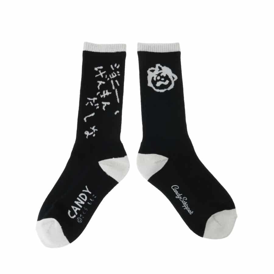 ジョニー、げんきんだしなRIB SOCKS BLACK F