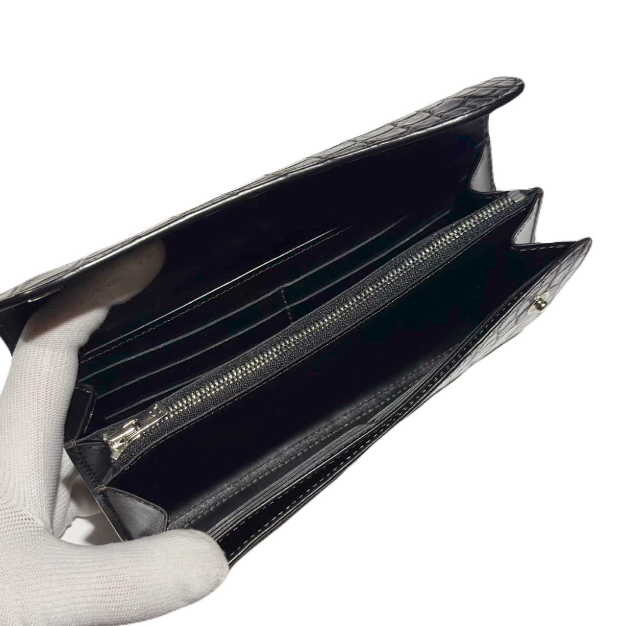 【WILDSWANS】【WAVE】【BLACK】【CROCODILE】 ブラック