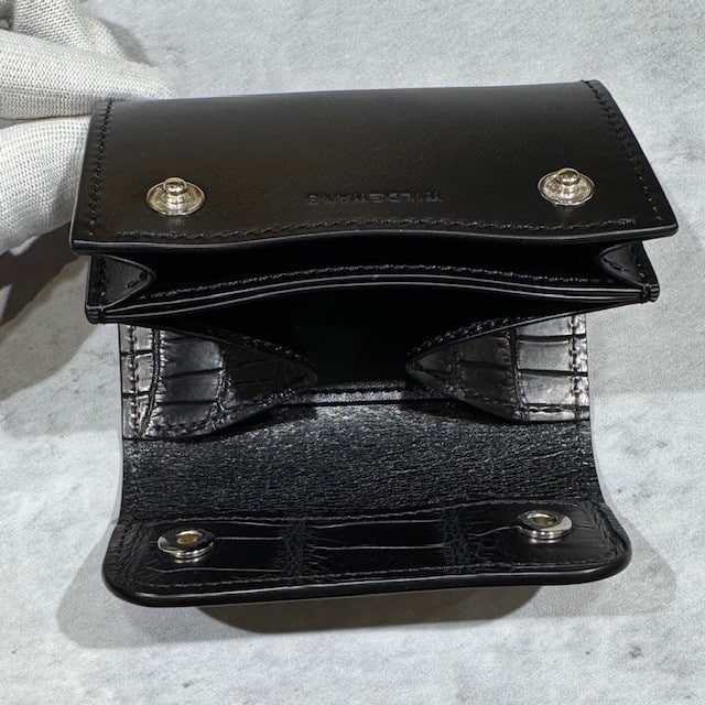 【WILDSWANS】【コレクターズ別注モデル】【PONT】【BLACK】【SADDLE　PULL　UP】【CROCODILE】