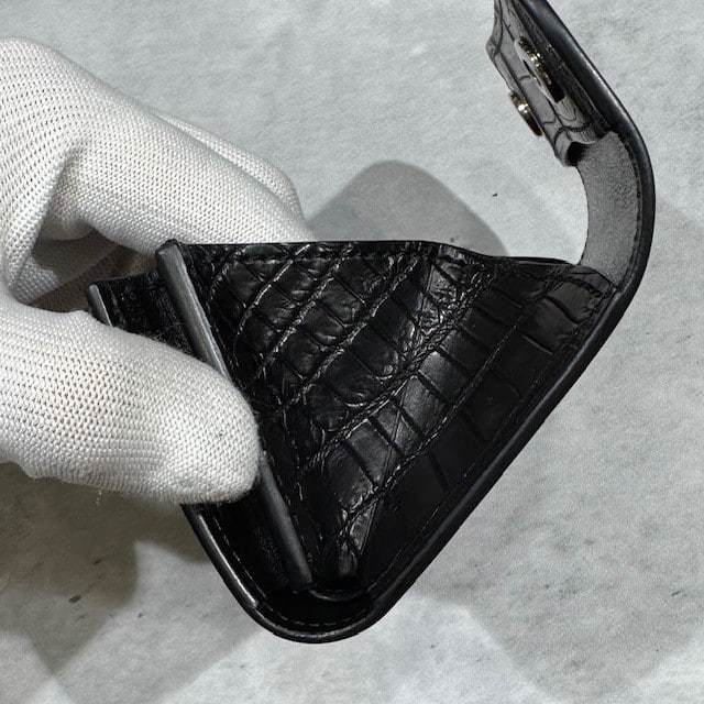 【WILDSWANS】【コレクターズ別注モデル】【PONT】【BLACK】【SADDLE　PULL　UP】【CROCODILE】