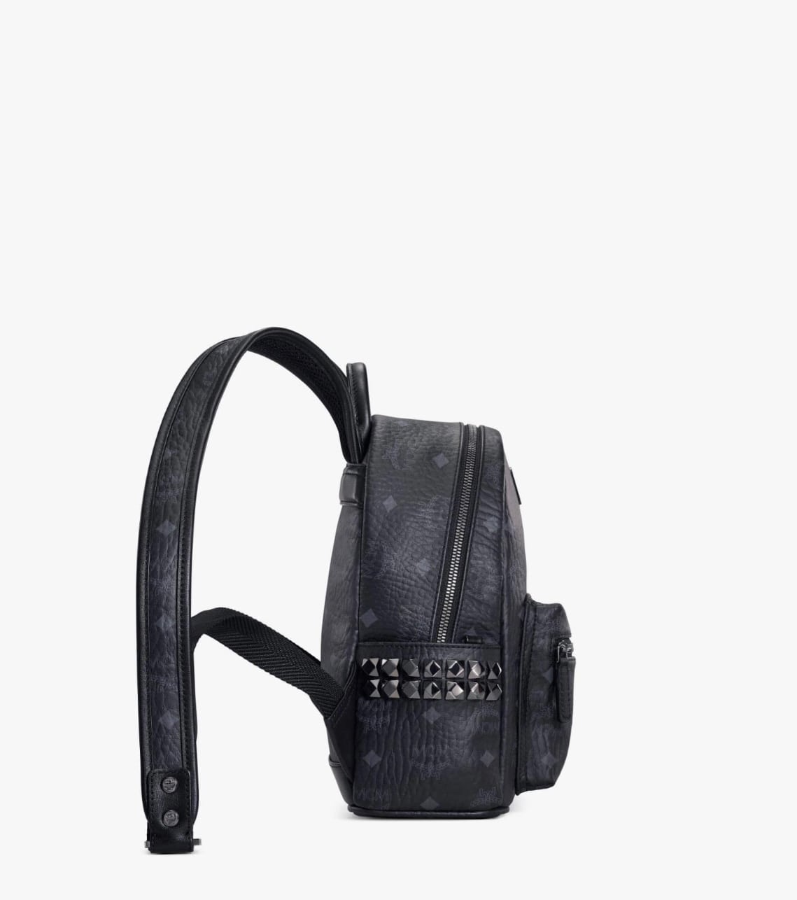 MCM Stark Side Studs Backpack IN Visetos Mini BLACK MINI