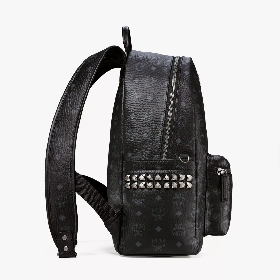 MCM Stark Side Studs Backpack Medium Black Medium