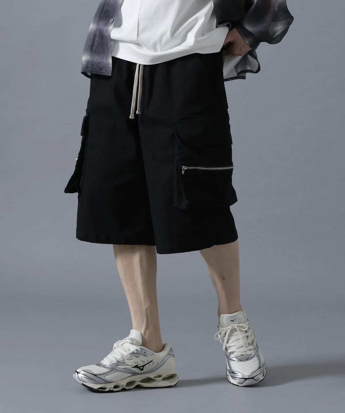 Danke Schon 25ss "Tc Black Cargo Shorts" Black M