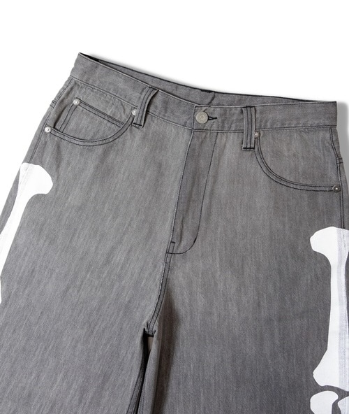 VANSON "Skelton Bones Denim Shorts" Black Black 28
