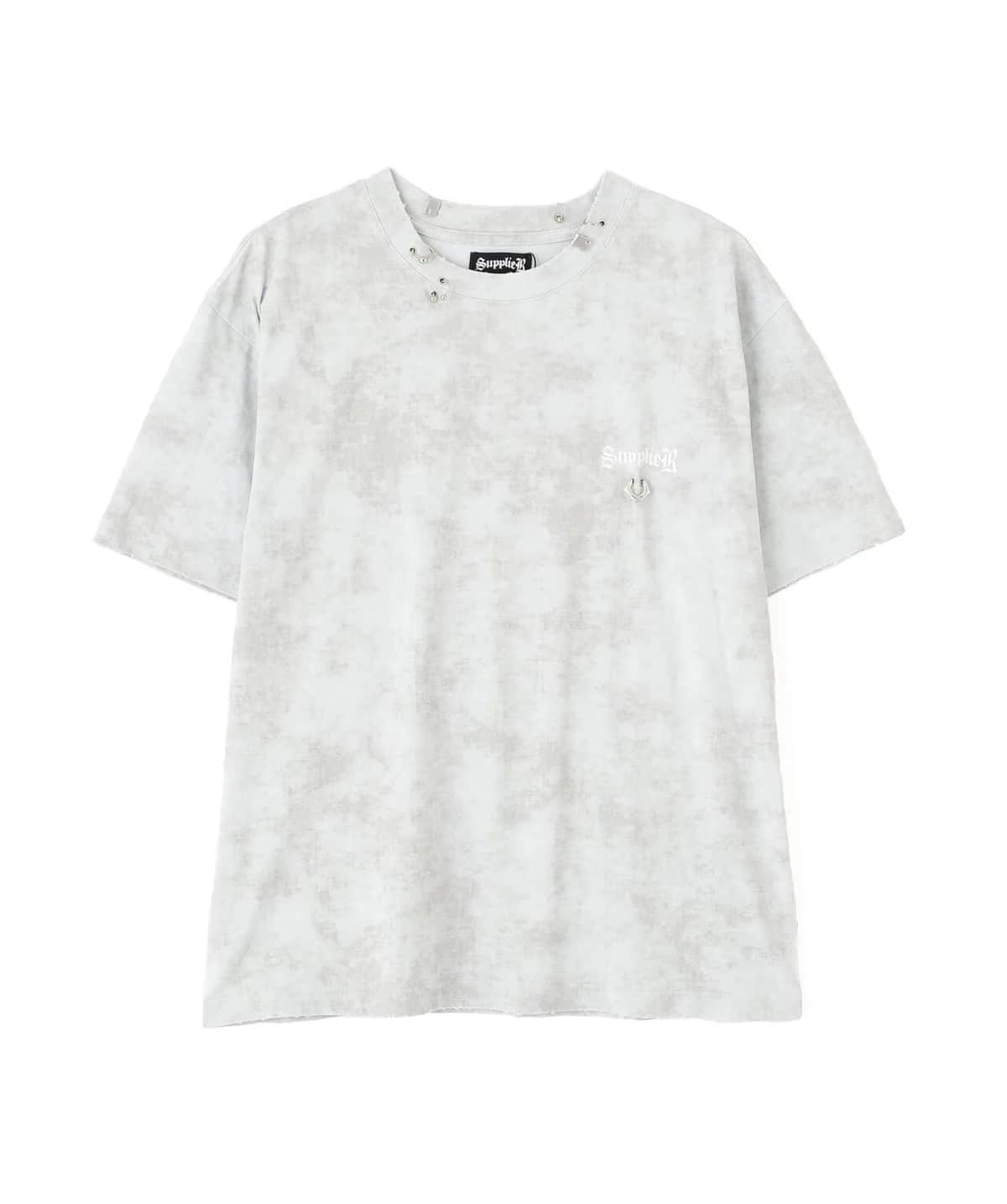 SUPPLIER 25ss "Exclusive Damage Pierced Cross Tee" Grey Grey M