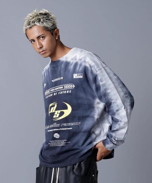 Danke Schon 25aw "Tie Dye L/S Tee Racing" Black M