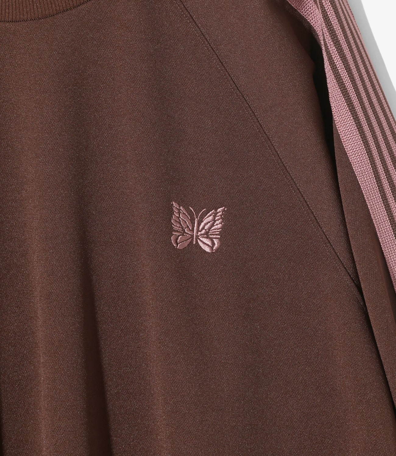 Needles 25aw "Track Crew Neck Shirt - Poly Smooth" Brown Brown M