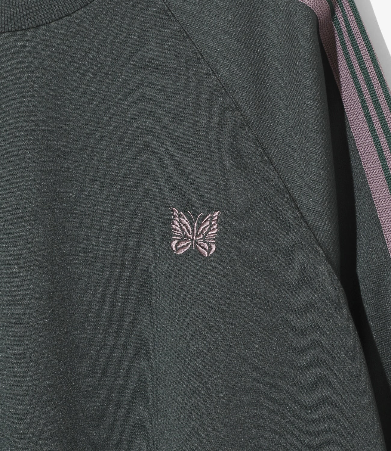 Needles 25aw "Track Crew Neck Shirt - Poly Smooth" Green Green M