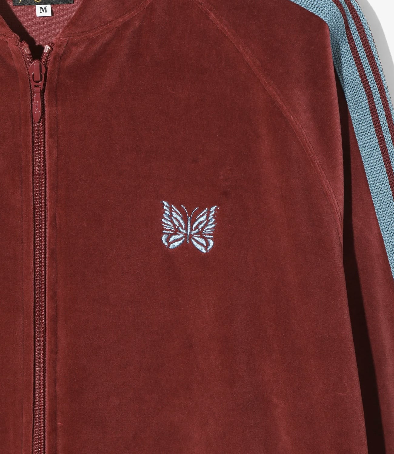 Needles 25aw "Rib Collar Track Jacket - C/PE Velour" Burgundy Burgundy S