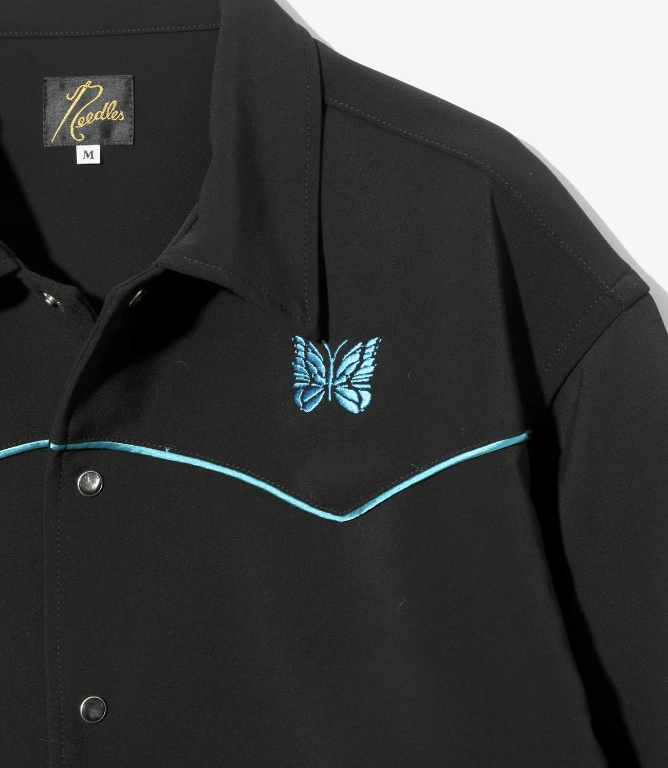 Needles 25aw "Piping Cowboy Jkt-Poly Double Cloth" Black S