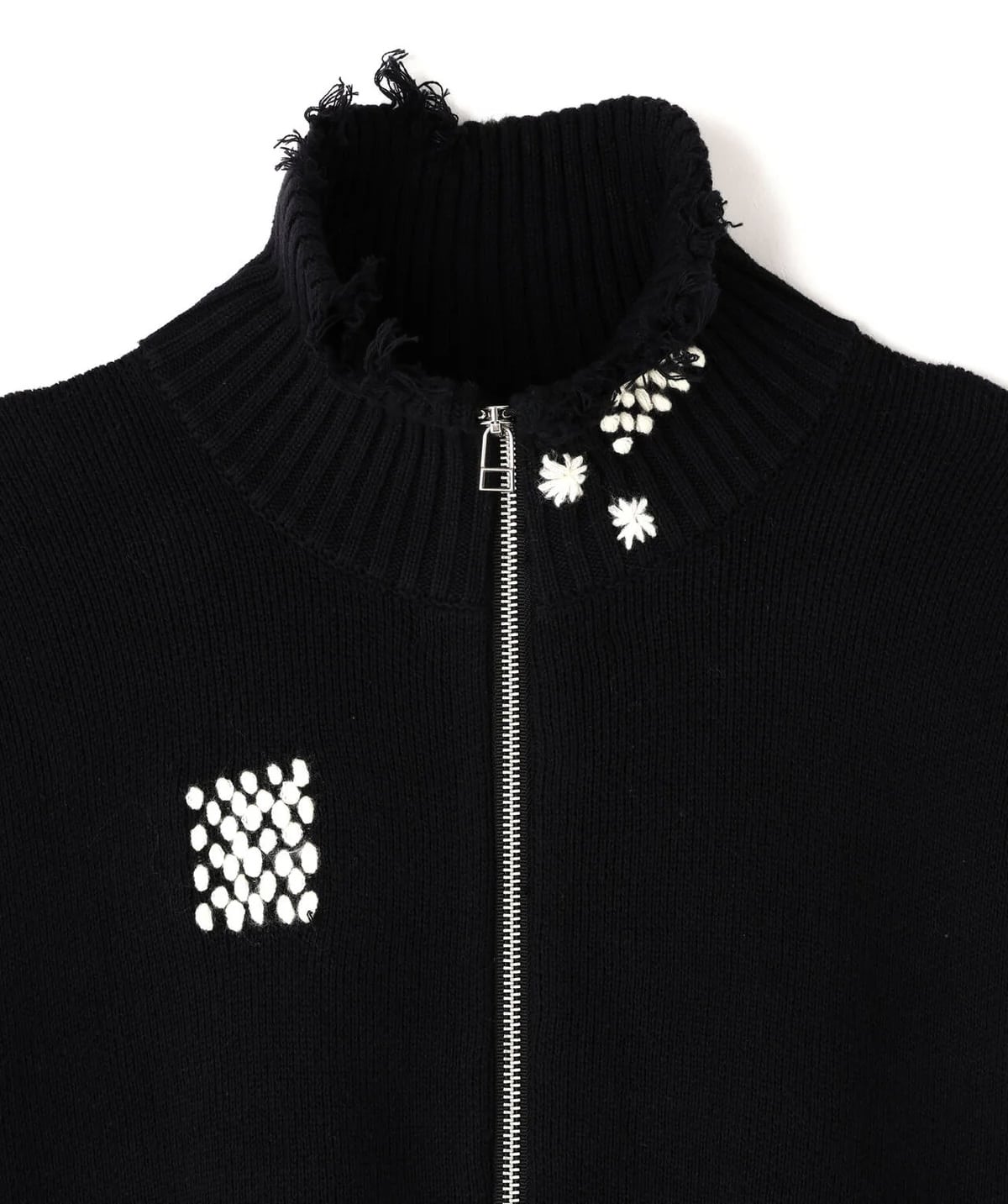 Danke Schon 25aw "Hand Stitch Knit Drivers" Black Black S