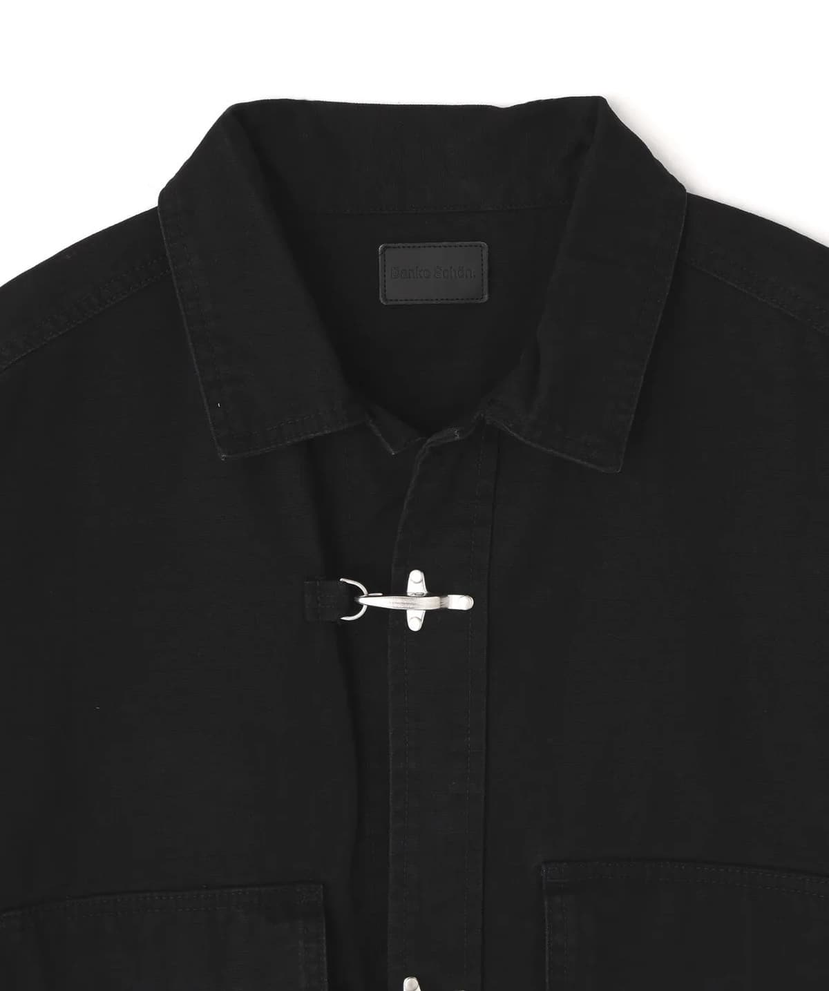 Danke Schon 25aw "Ripstop Cargo Shirt" Black Black S