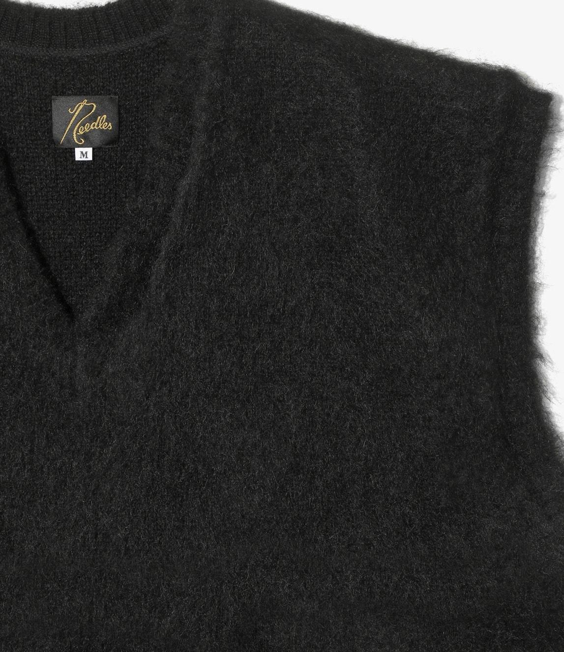 Needles 25aw "Mohair Knit Vest - Solid" Black Black S