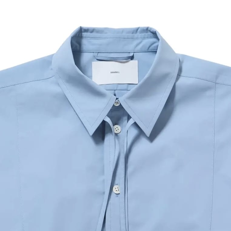 SUGARHILL 25aw "Ribbon Collar Shirts" Blue Blue 2(M)