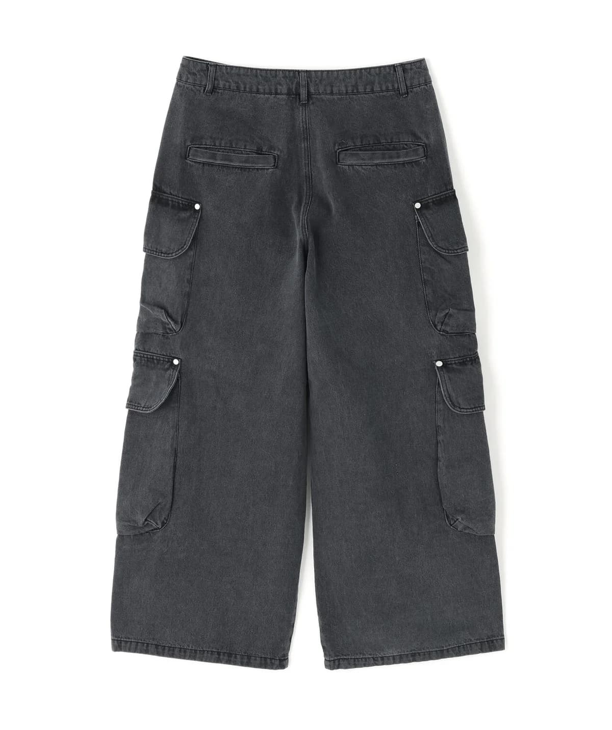 Danke Schon 25aw "12oz Chemical Denim Cargo Pants" Black Black S