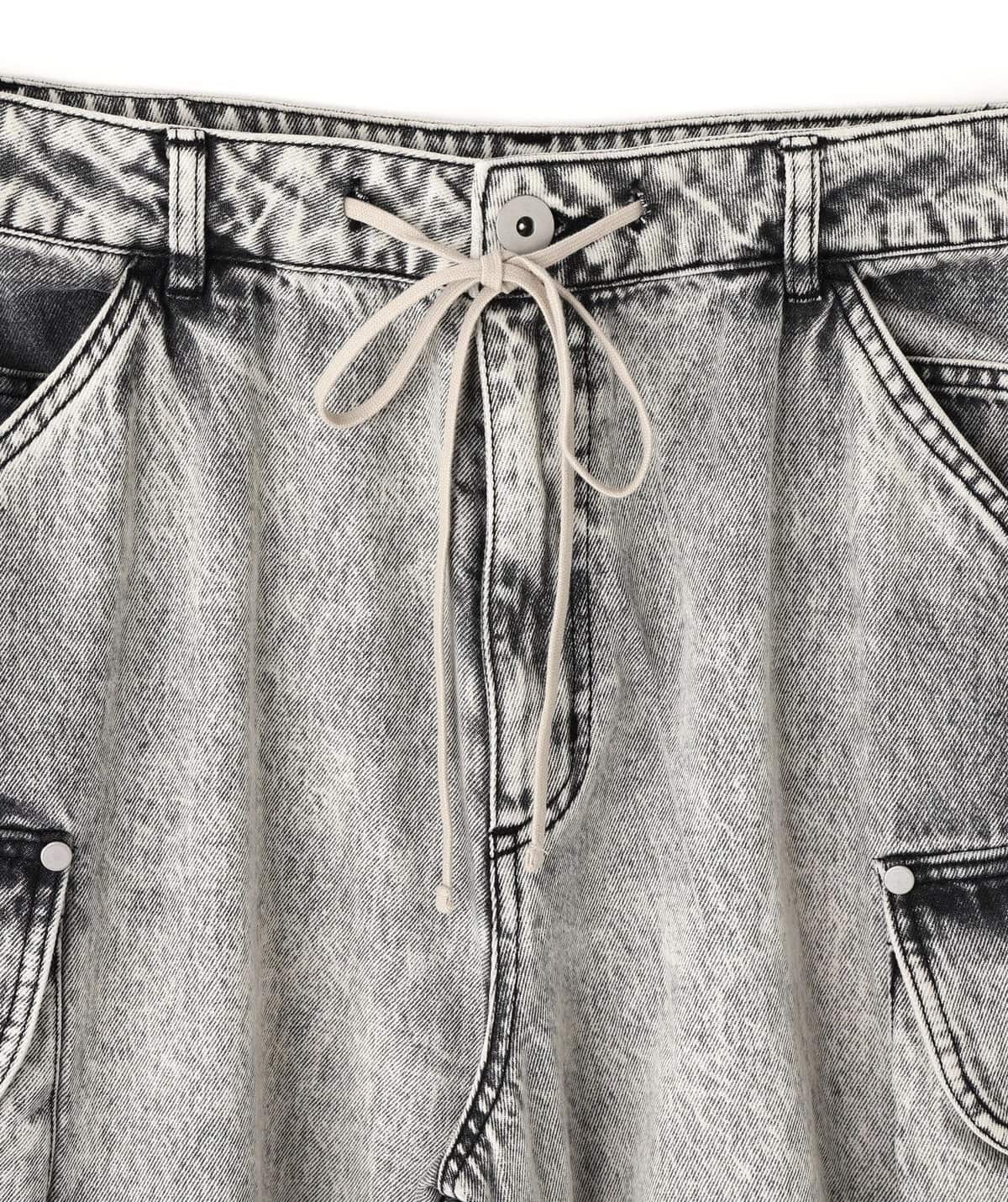 Danke Schon 25aw "12oz Chemical Denim Cargo Pants" Grey Grey S