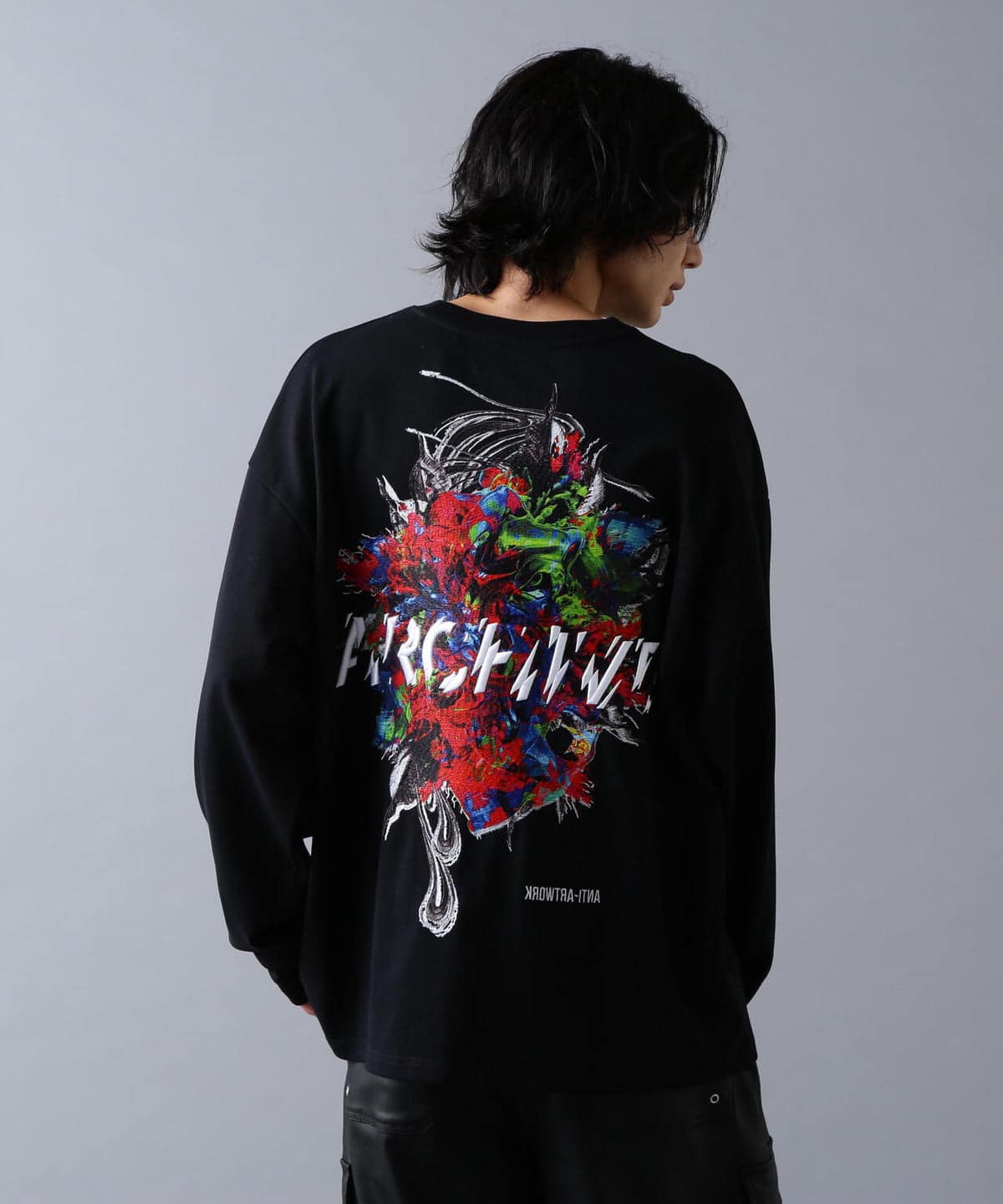 A4A 25aw "LS TEE FLOWER" Black Black S