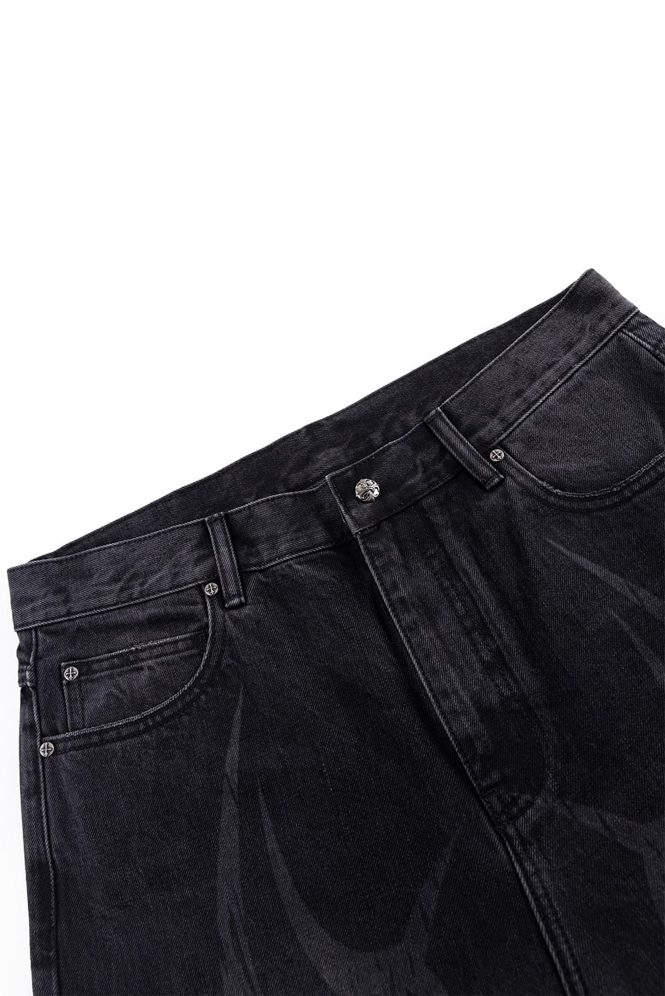 SUPPLIER 25aw "Vintage Wash Tribal Double Knee Baggy Jeans" Black Black S