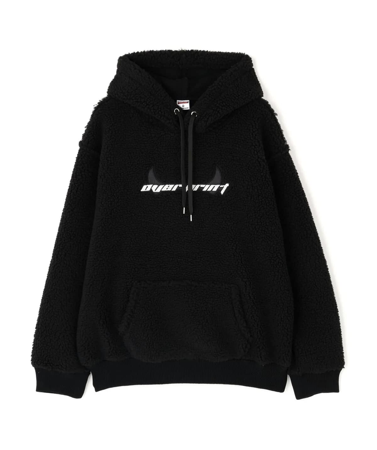 overprint 25aw "Exclusive SHOPPER Bonding Boa Hoodie" Black Black S