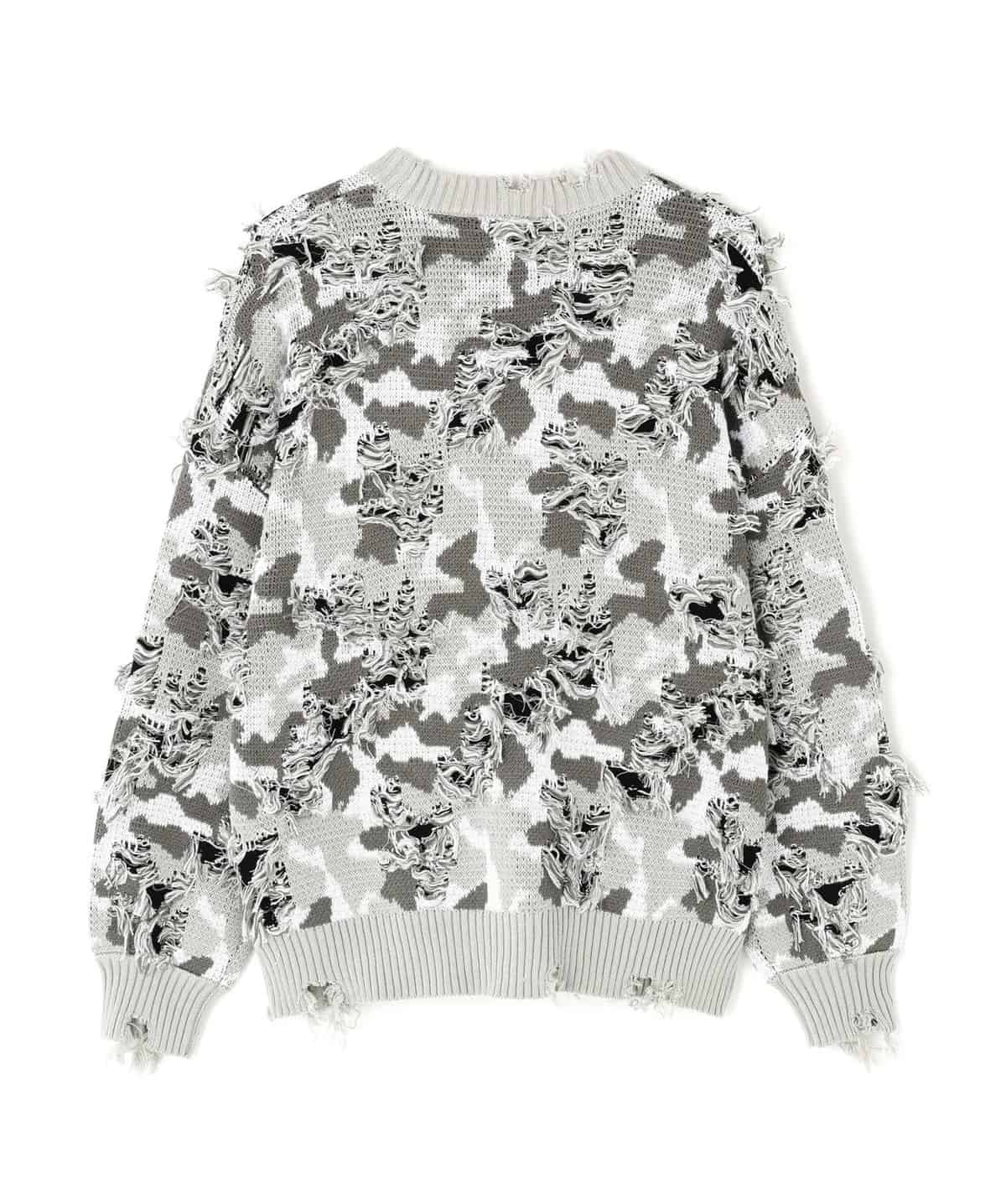 Danke Schon 25aw "Camo Knit Crewneck" Grey Grey M