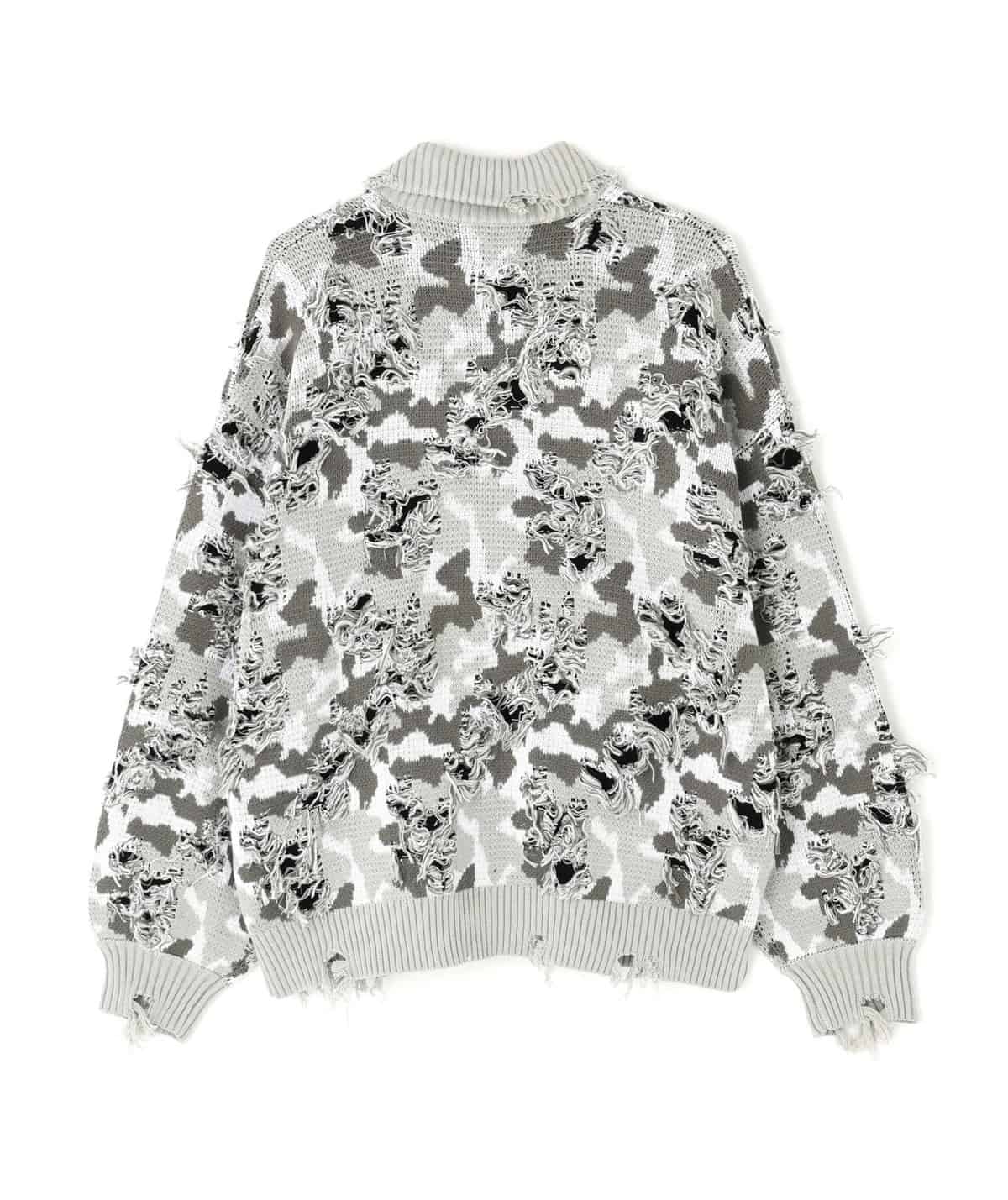 Danke Schon 25aw "Camo Knit Dorivers" Grey Grey M