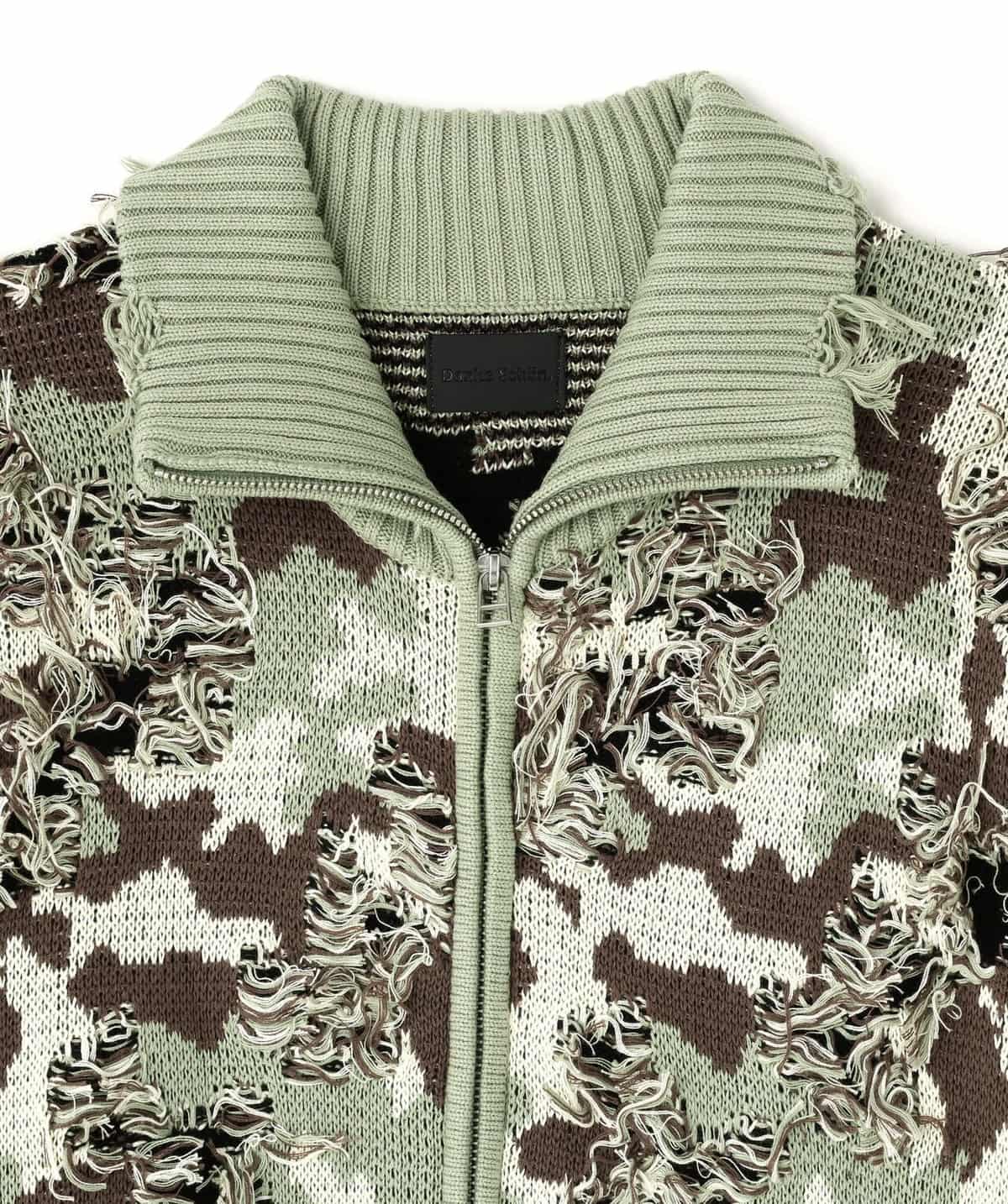 Danke Schon 25aw "Camo Knit Dorivers" Green Green M