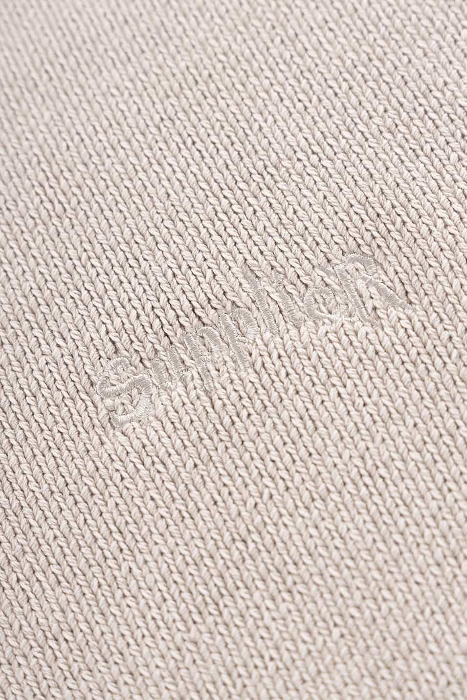 SUPPLIER 25aw "Distressed Cross Leather Patch Crew Knit V2" Beige Beige M