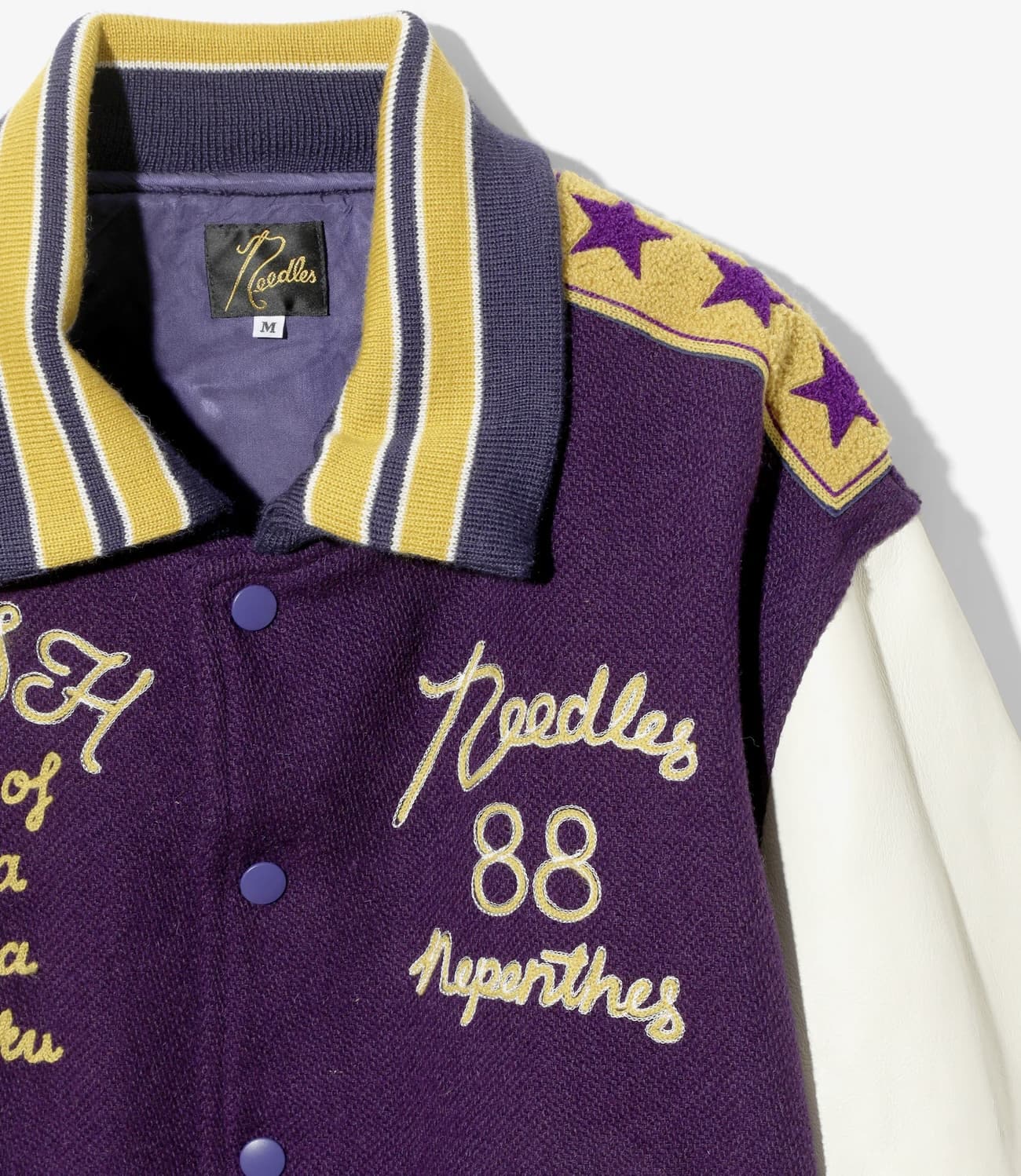 Needles 25aw "Lettered Jacket - Wool Melton" Purple Purple M