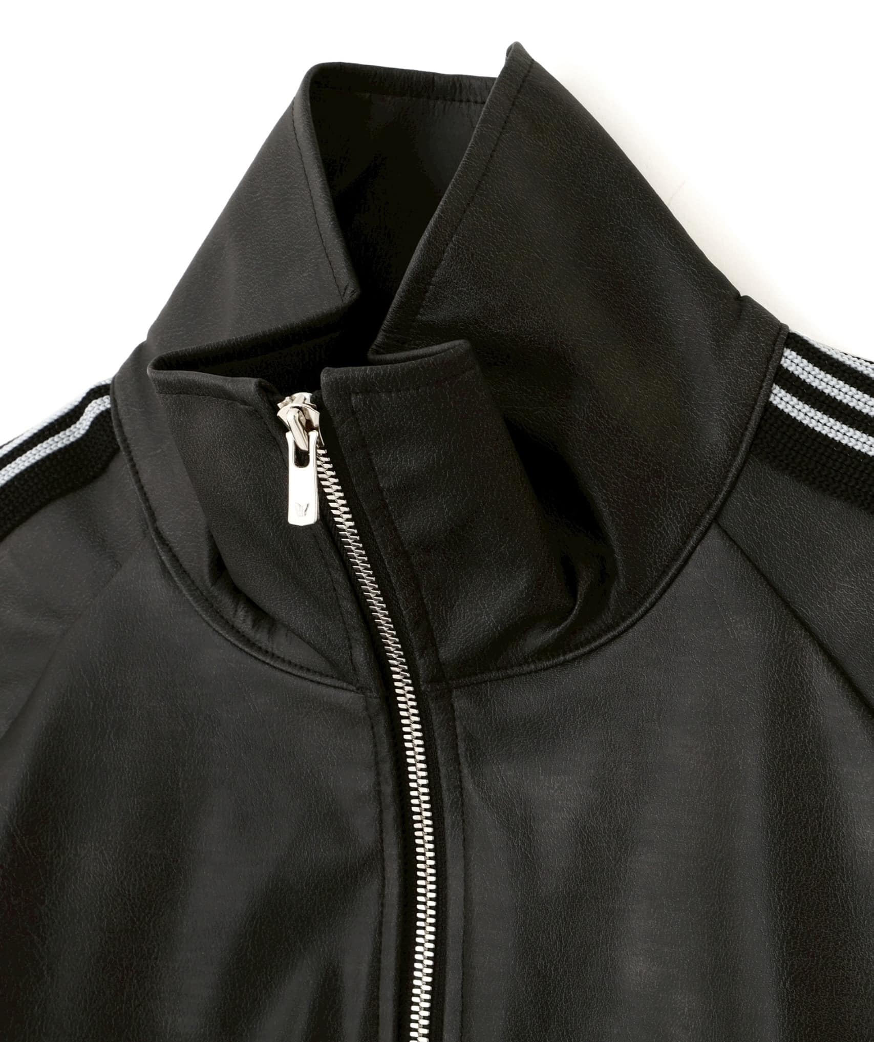 Needles 26ss "Exclusive Track Jacket Synthetic Leather" Black Black S
