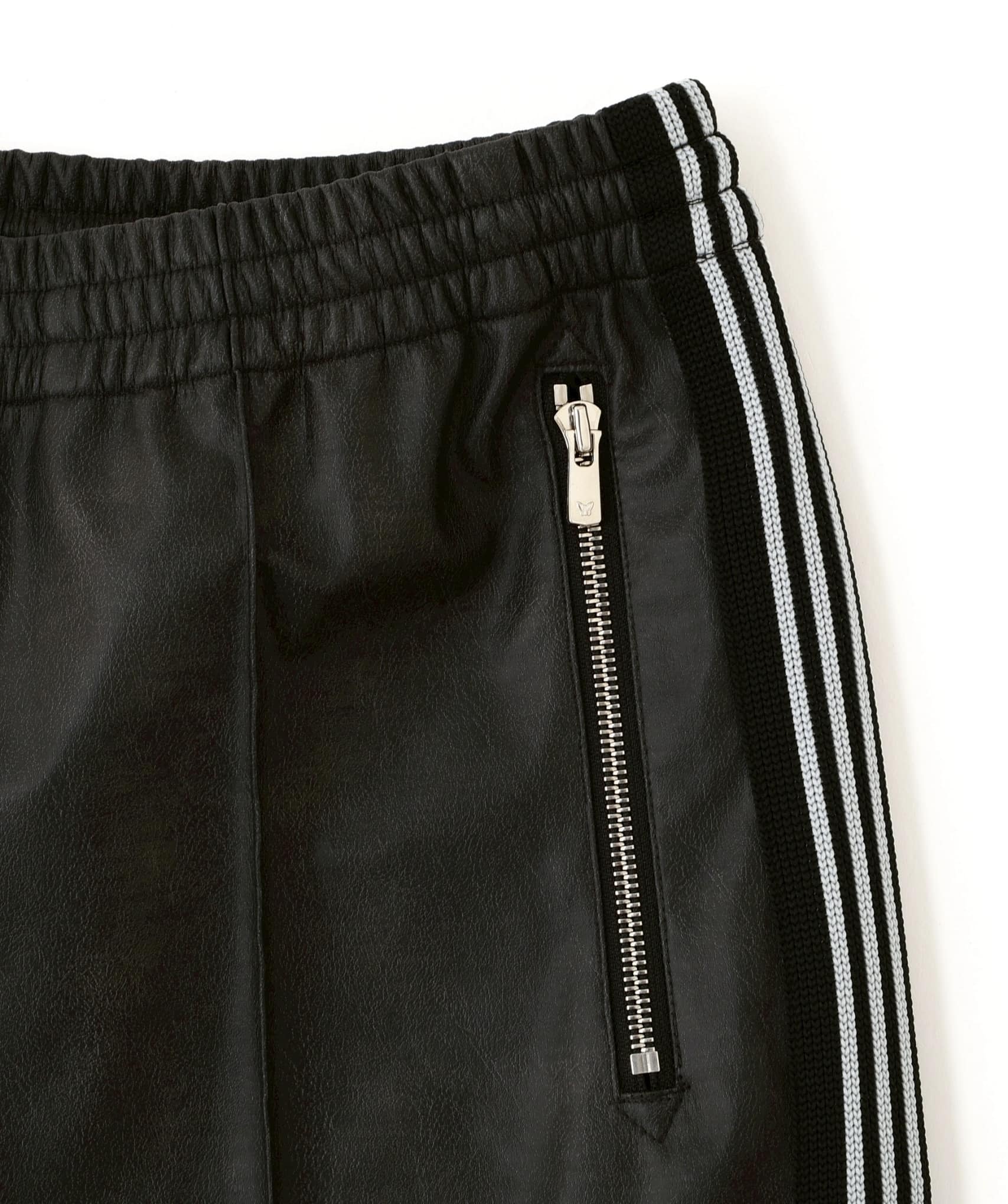 Needles 26ss "Exclusive Track Pant  Synthetic Leather" Black Black XS