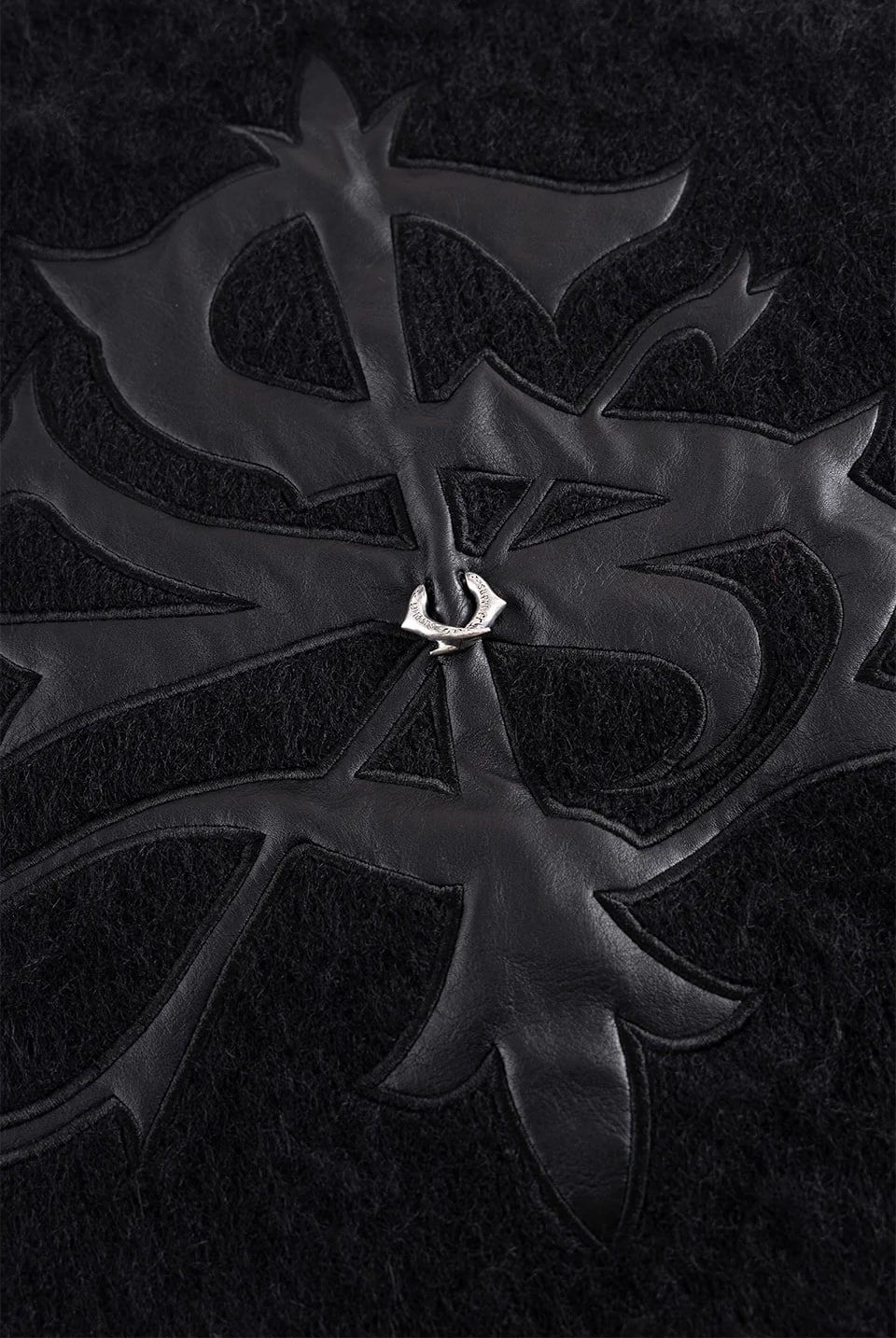 SUPPLIER 25aw "Tribal Cross Pierced Shaggy Knit" Black Black M