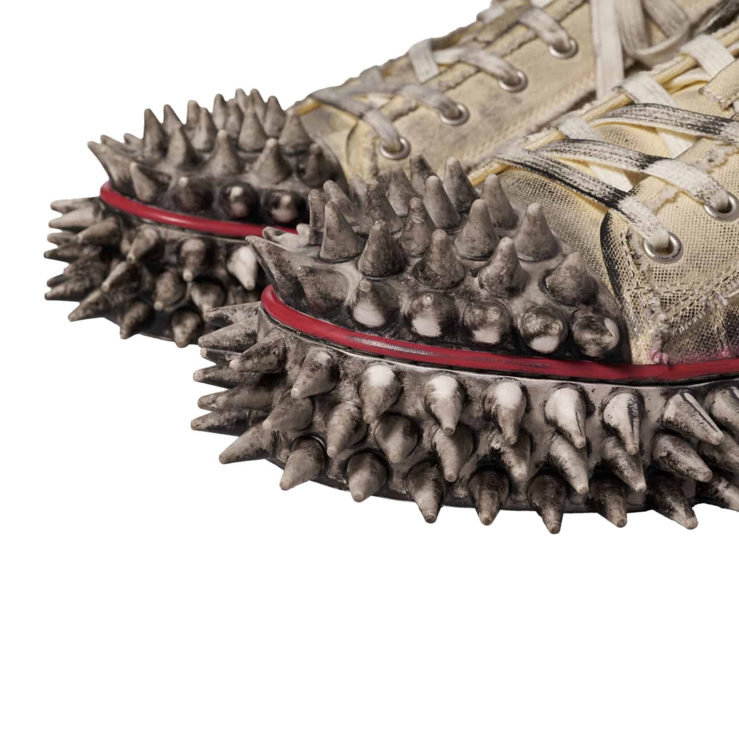 【先行予約 12月13日発売】doublet 26ss "DIRTY SPIKE TOE CAP CANVAS SNEAKER" White White 25H