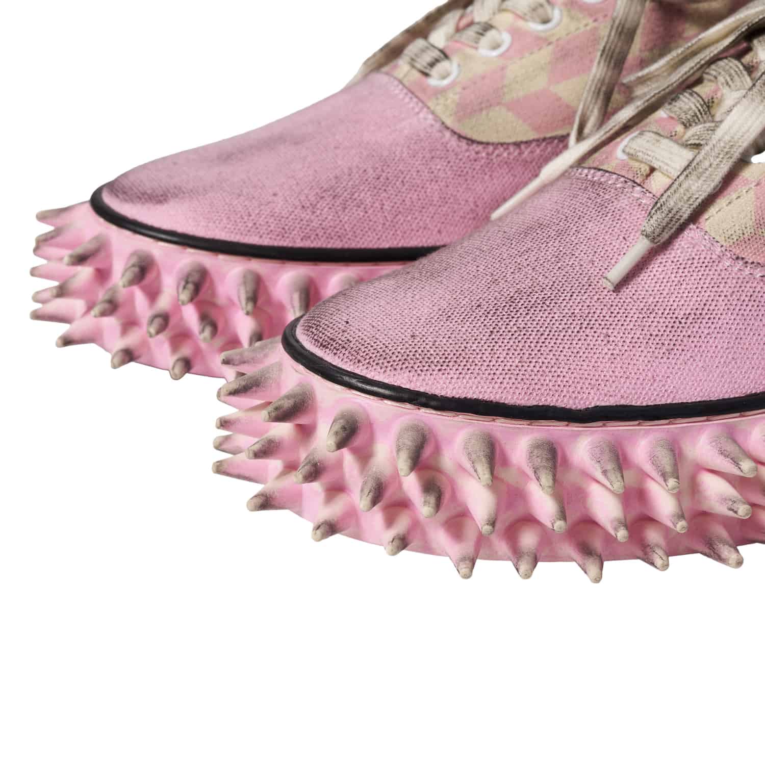 【先行予約 12月13日発売】doublet 26ss "DIRTY SPIKE CANVAS SNEAKER" Pink Pink 25H
