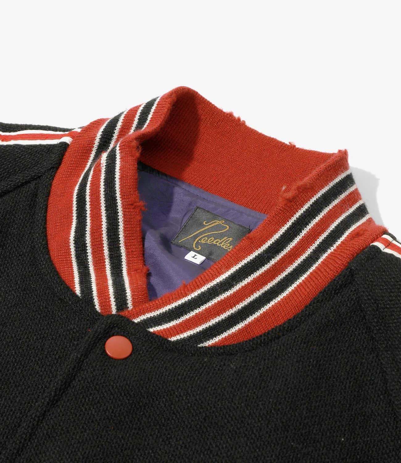 Needles 25aw "Deconstructed Lettered Jacket - Wool Melton" Black M