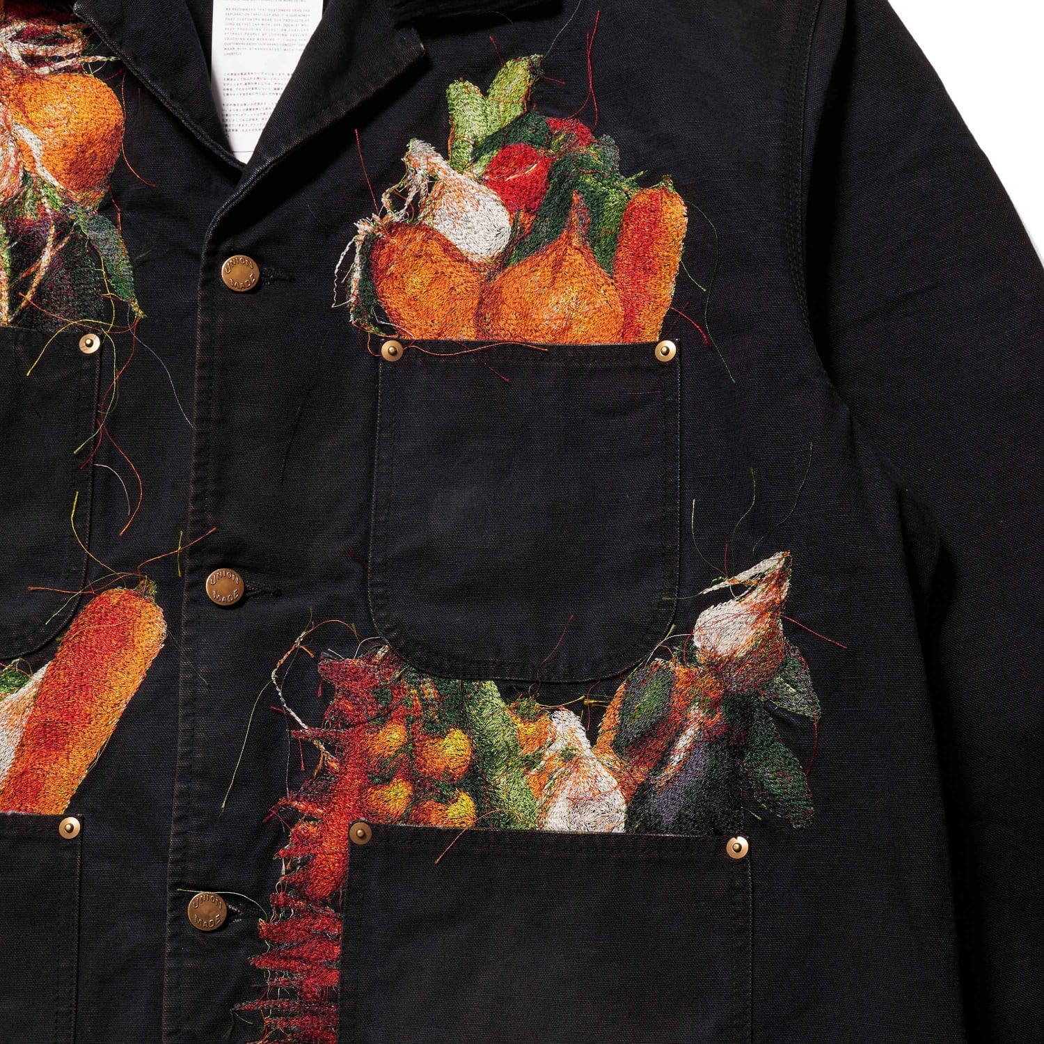 doublet 26ss "VEGETABLE EMBROIDERY WORK JACKET" Black Black S