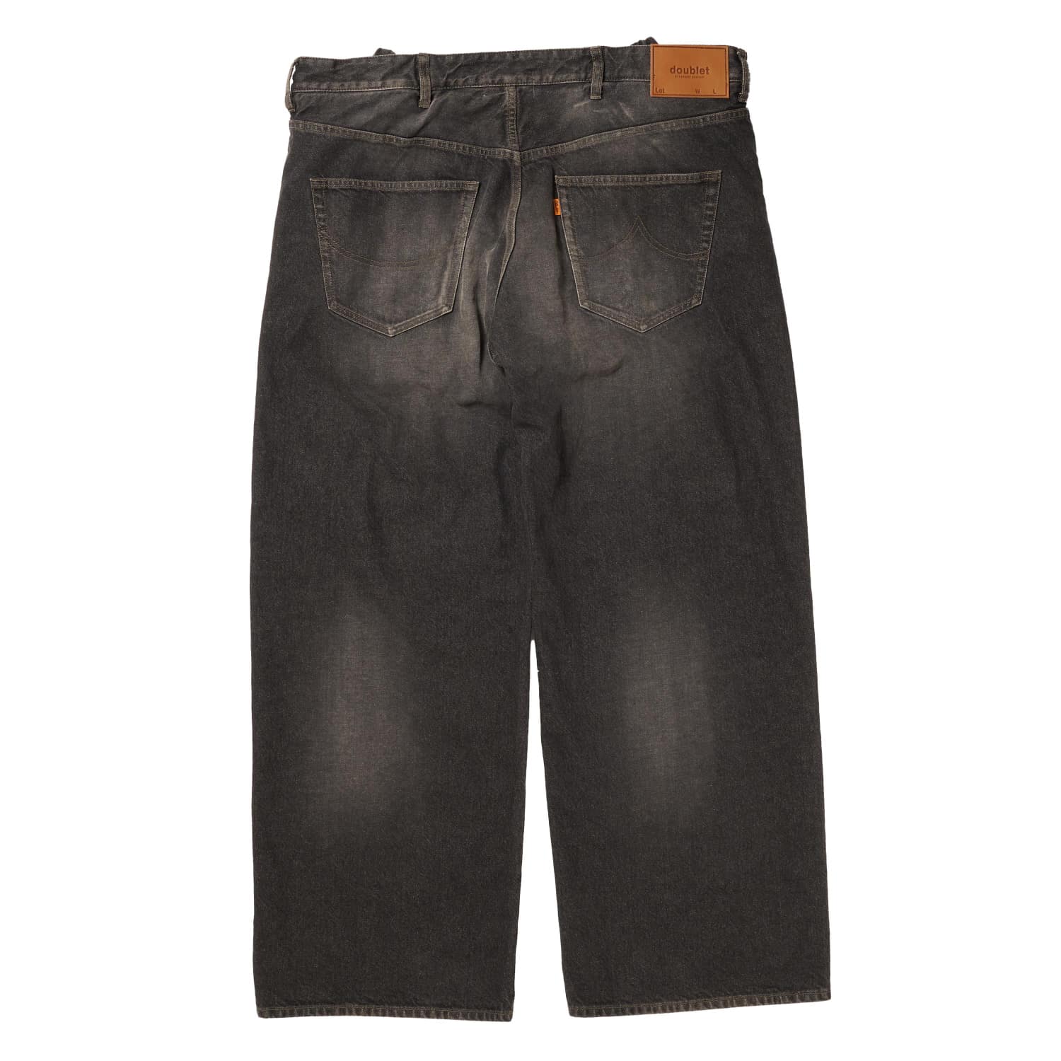 doublet 26ss "FLOATING WAIST DENIM PANTS" Black Black M