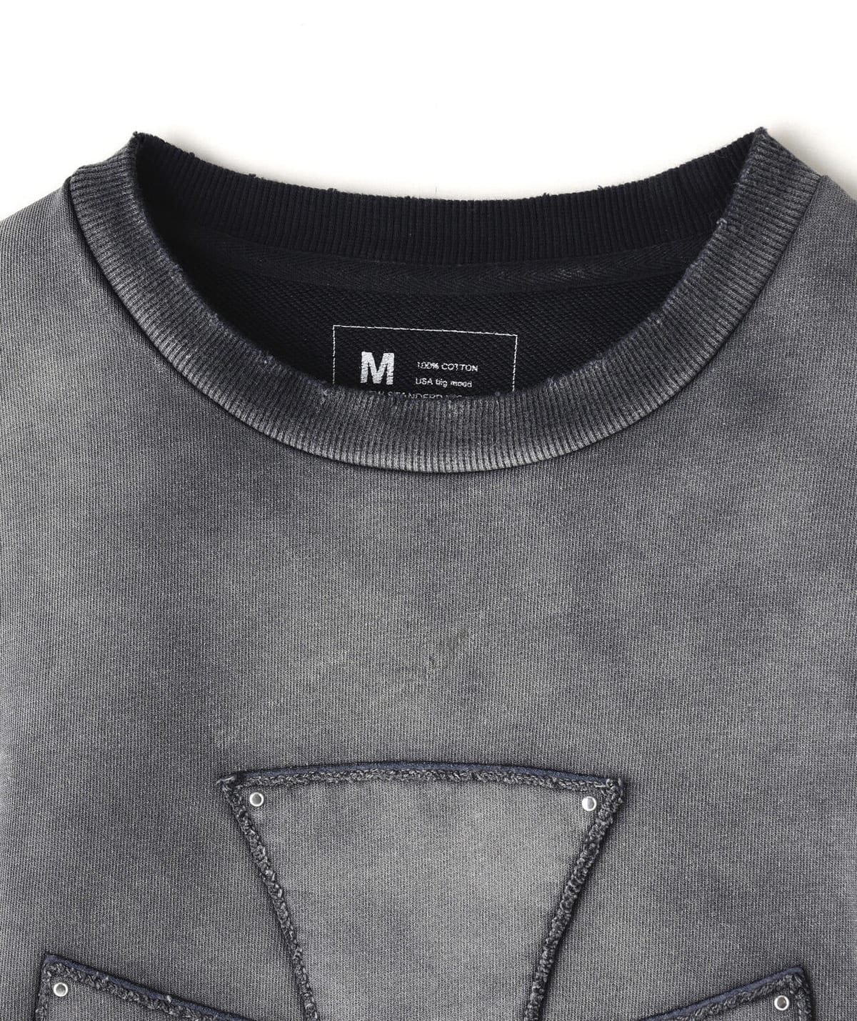 Danke Schon 26ss "Spray Pigment Sweat Crewneck Iron" Black M