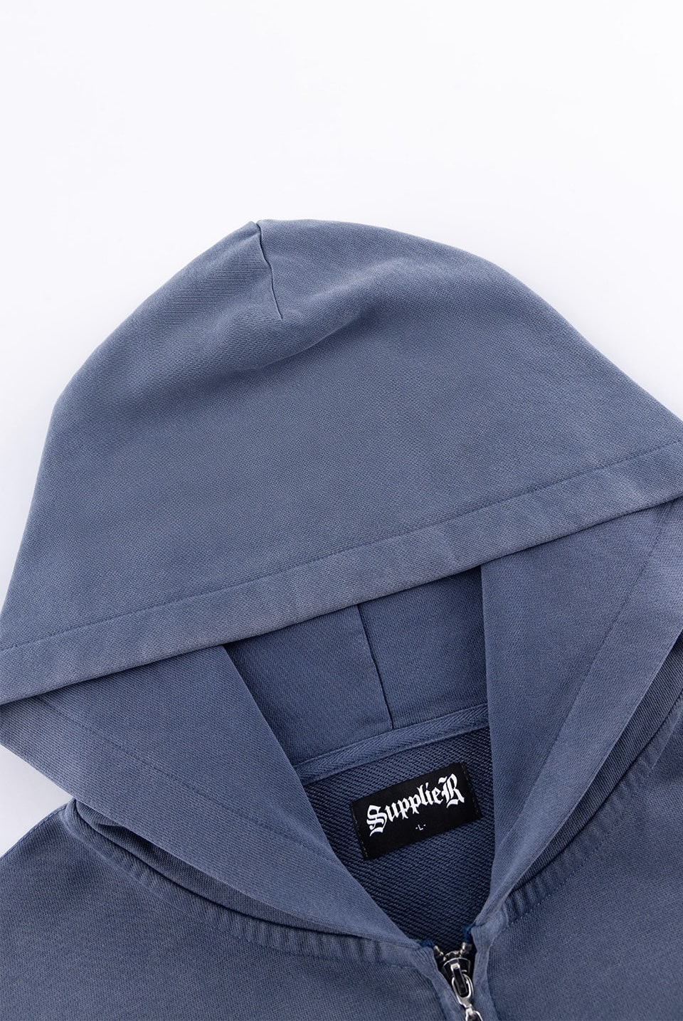 SUPPLIER 26ss "Multiple Cross Rhinestone Zip Hoodie" Blue Blue M