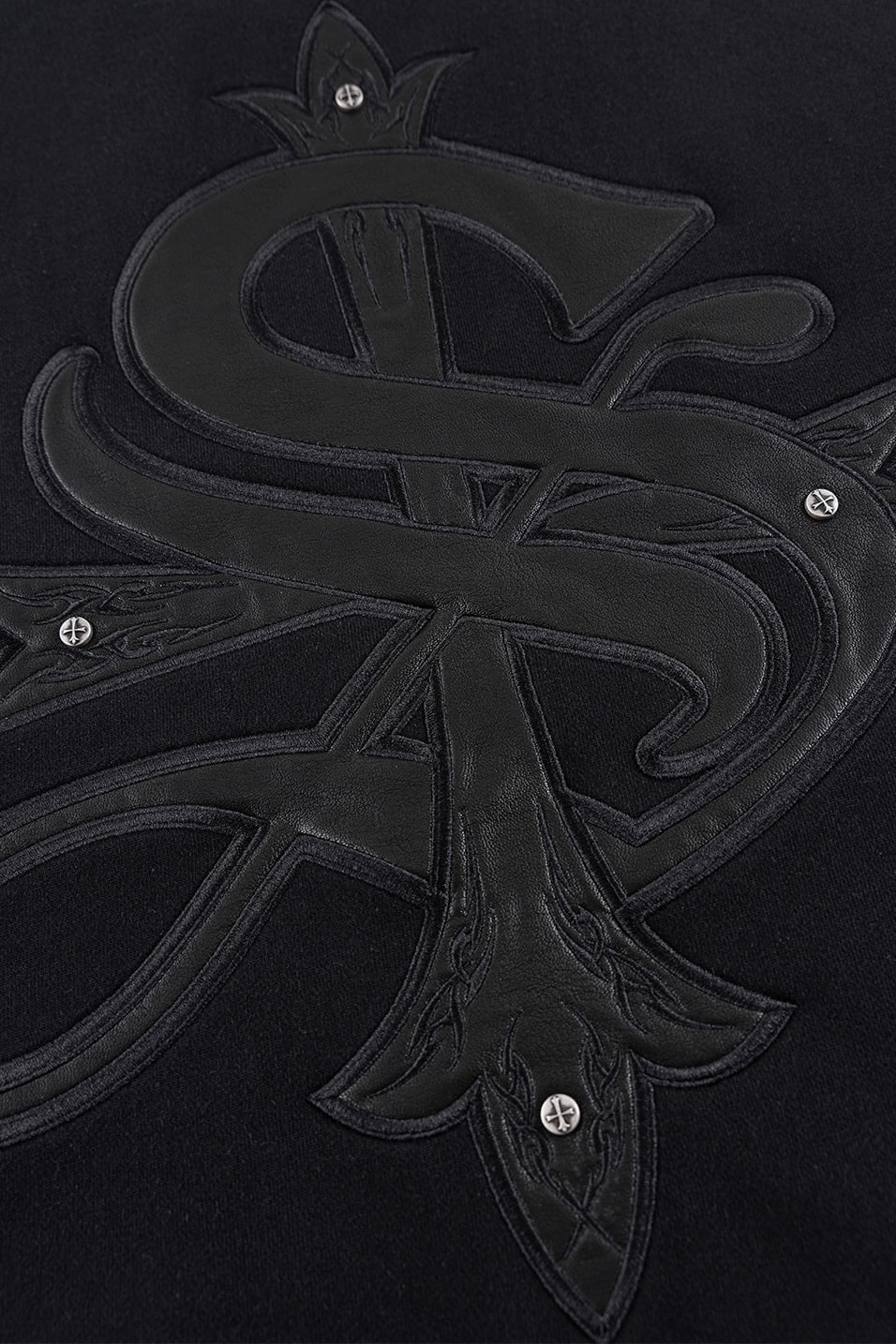 SUPPLIER 26ss "Pierced Tribal Cross Zip Hoodie" Black Black M