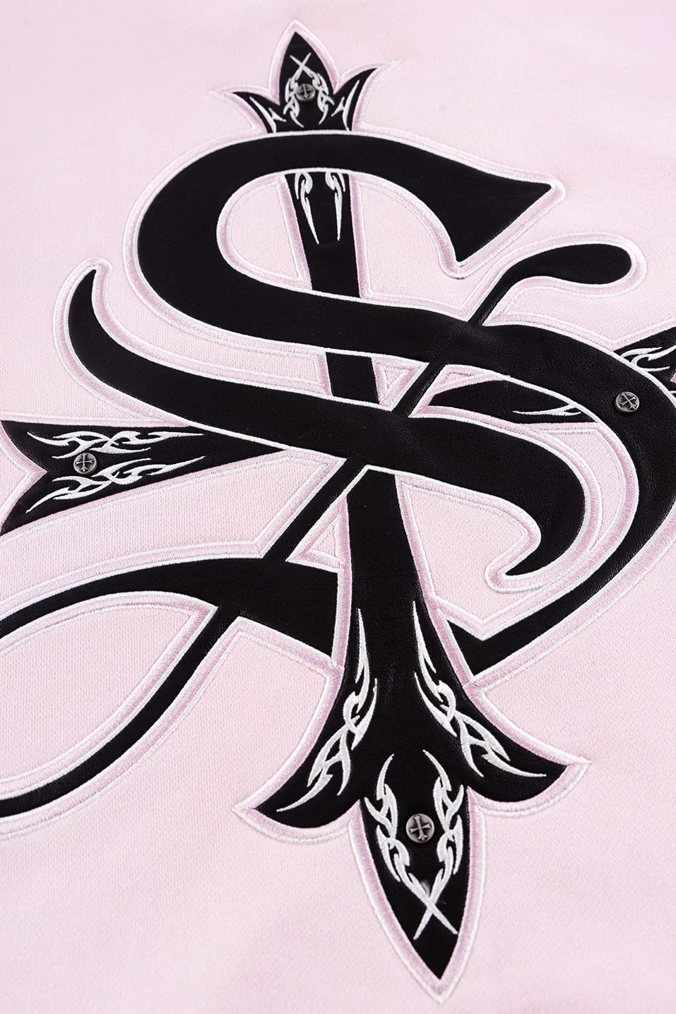 SUPPLIER 26ss "Pierced Tribal Cross Zip Hoodie" Pink Pink M