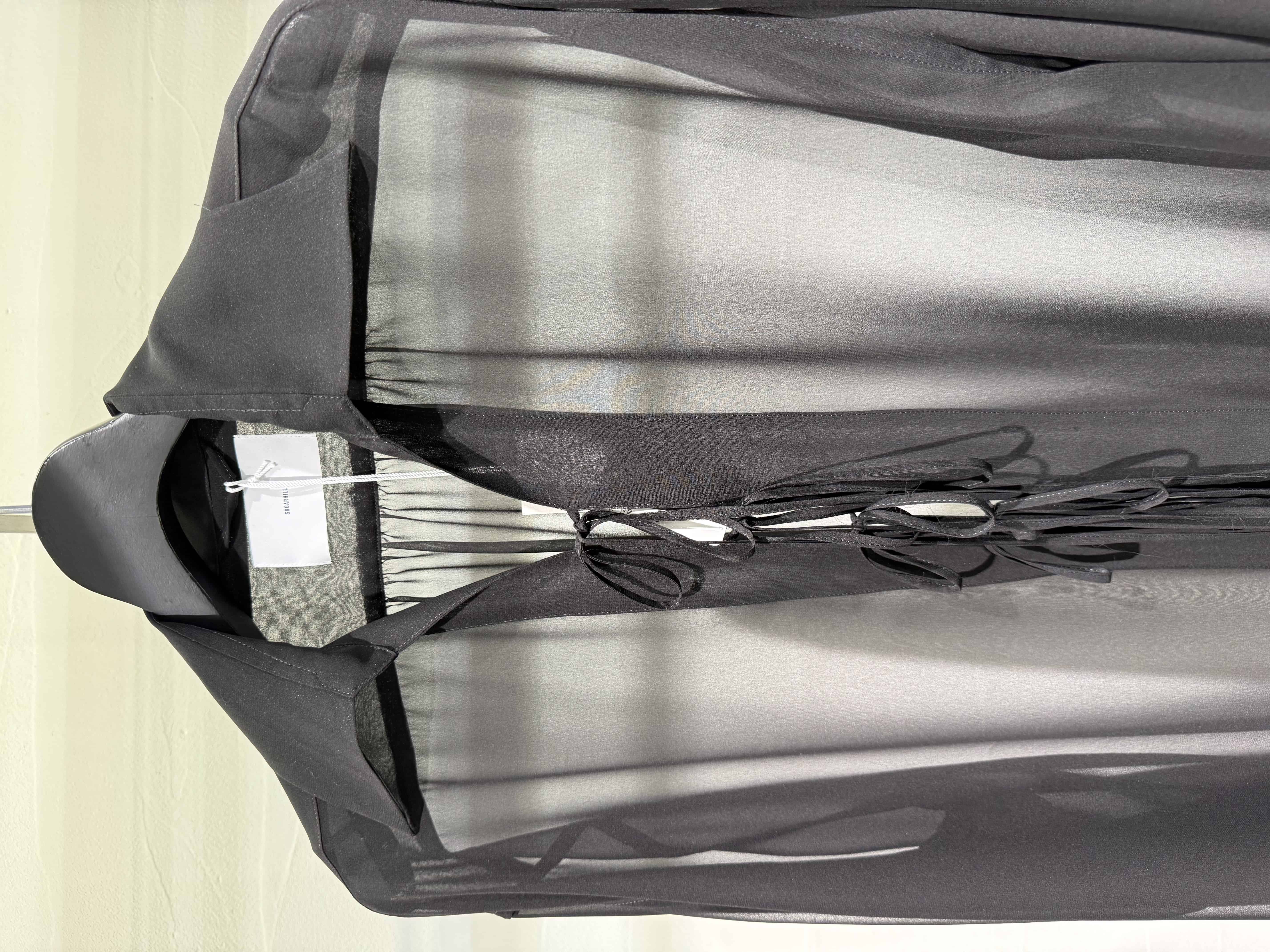 SUGARHILL 26ss "Sheer String Shirt" Black Black 2