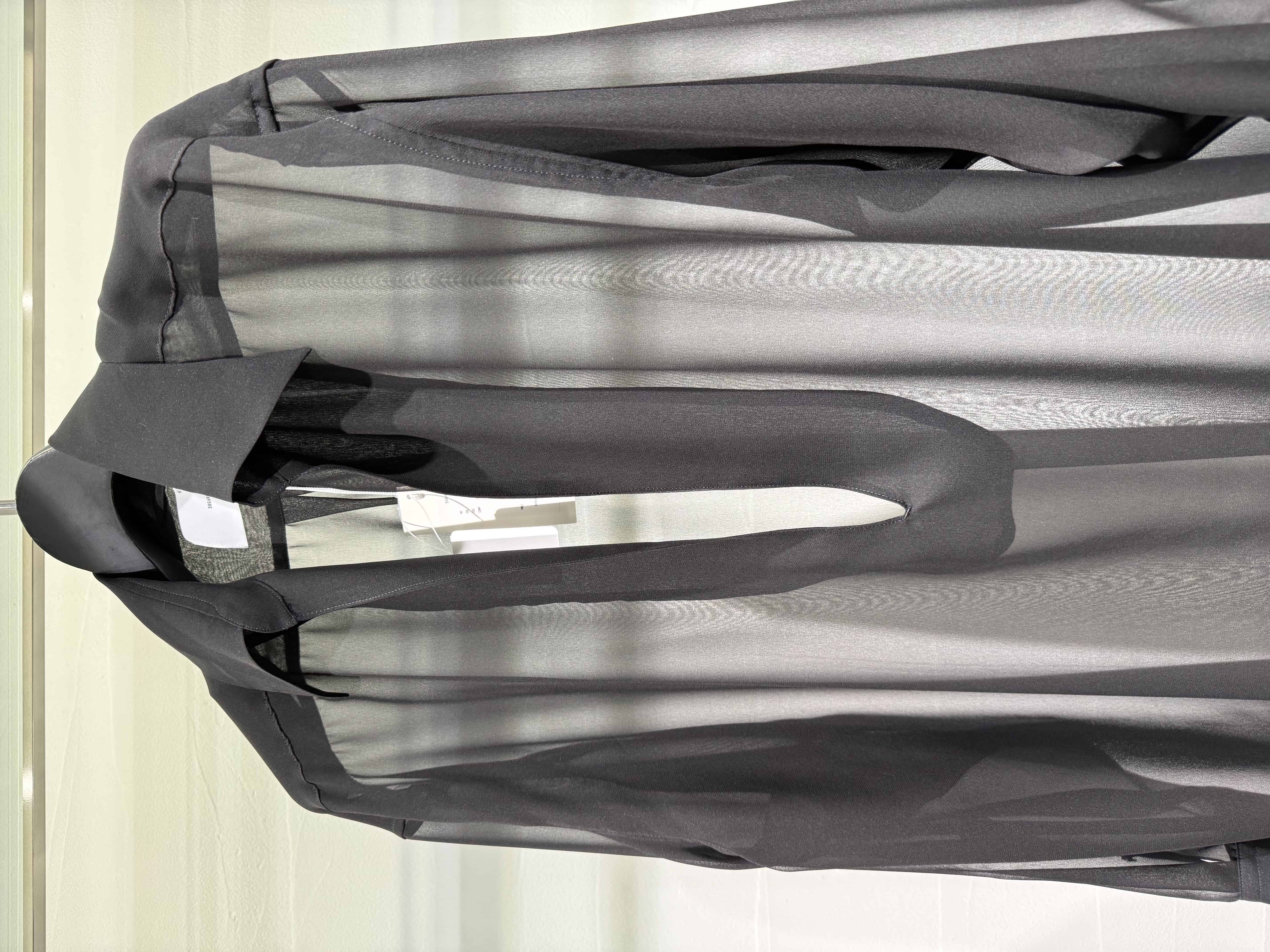 SUGARHILL 26ss "Sheer Skipper Shirt" Black Black 2