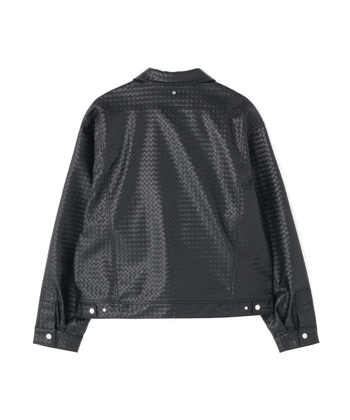 Danke Schon 26ss "Woven Faux Leather Blouson" Black Black M
