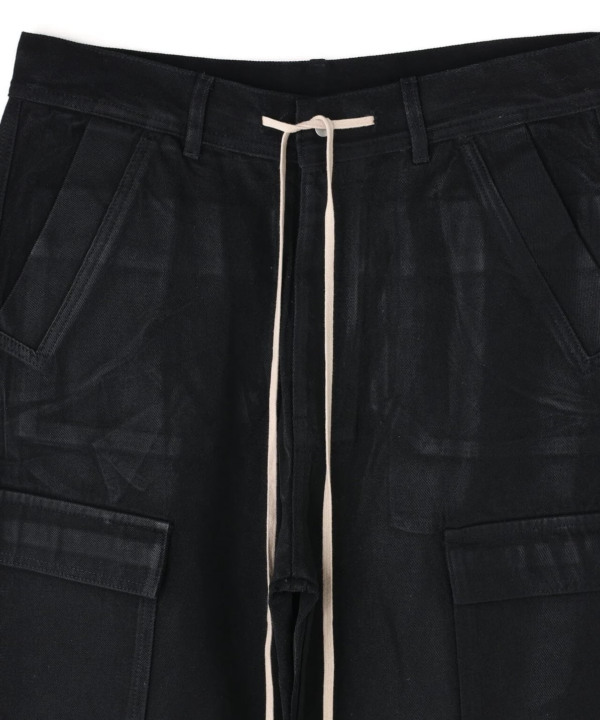 Danke Schon 26ss "11oz Rabber Coated Flare Cargo Pants" Black S