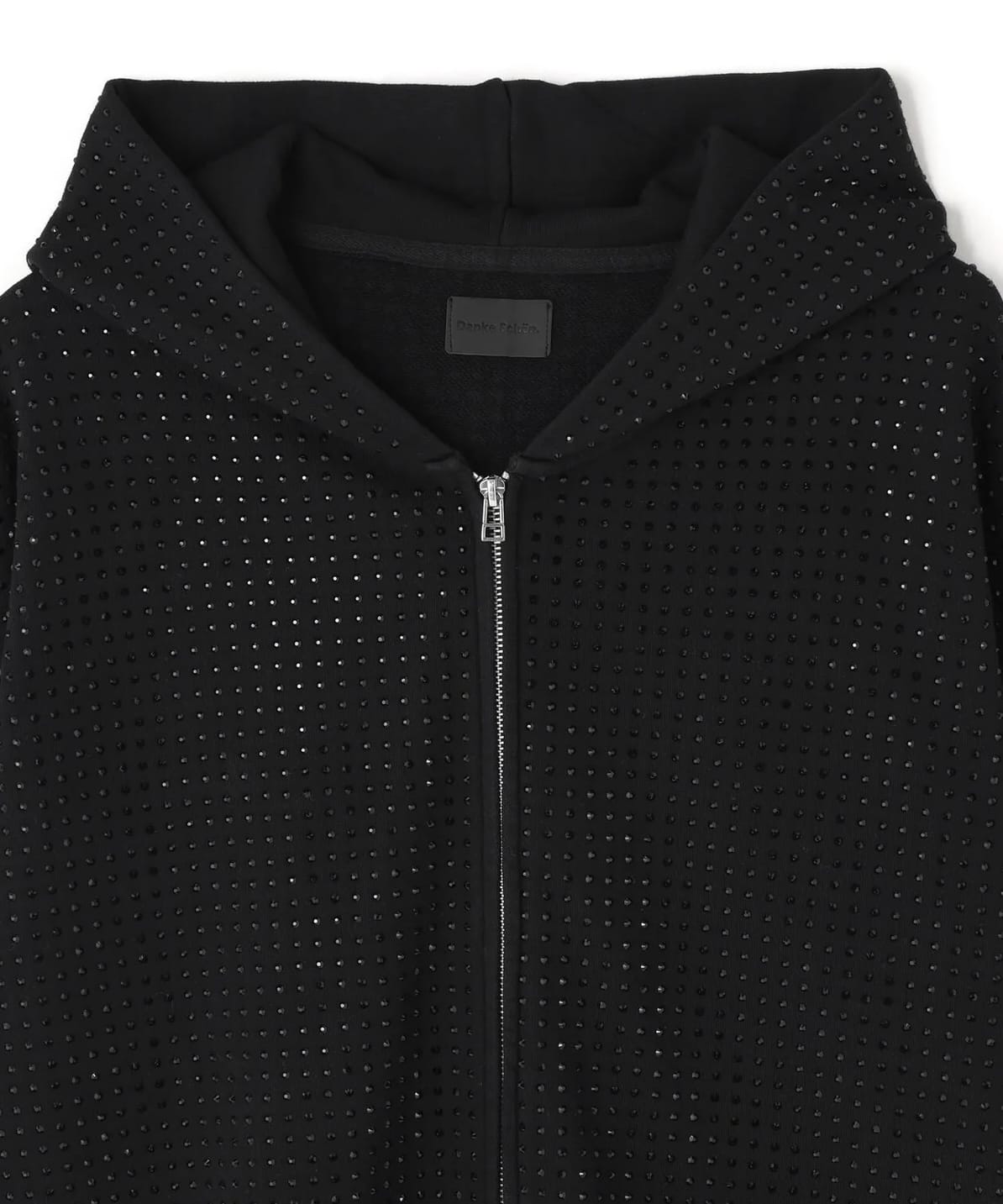 Danke Schon 26ss "Line Stone Zip Hoodie" Black M