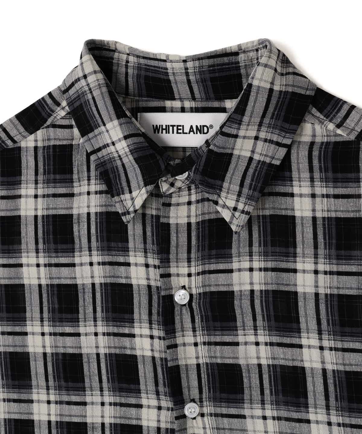 WHITELAND 26ss "Chiffon Check Shirts" Black Black One Size