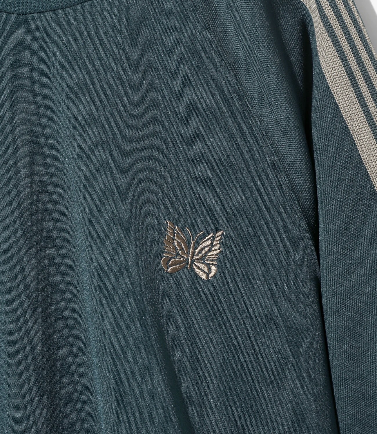 Needles 26ss "Track Crew Neck Shirt - Poly Smooth" Green Green M