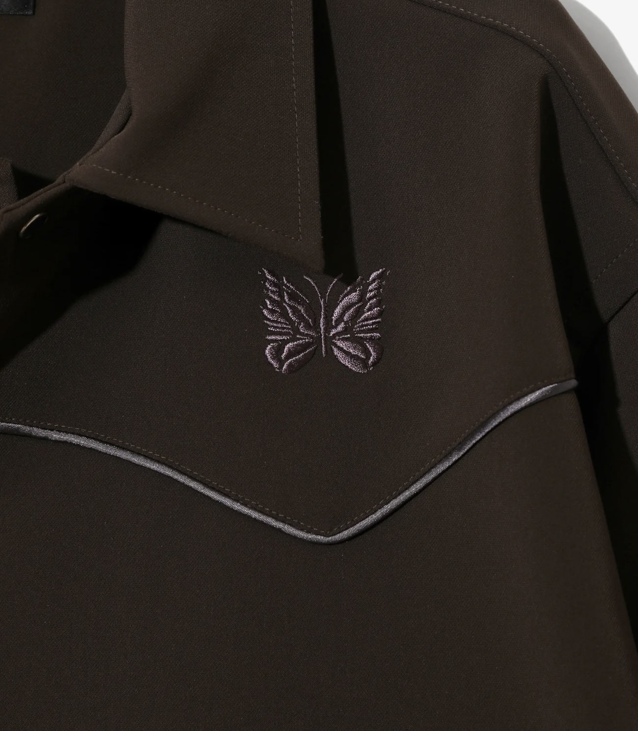 Needles 26ss "Piping Cowboy Jacket - Poly Double Cloth" Brown Brown M