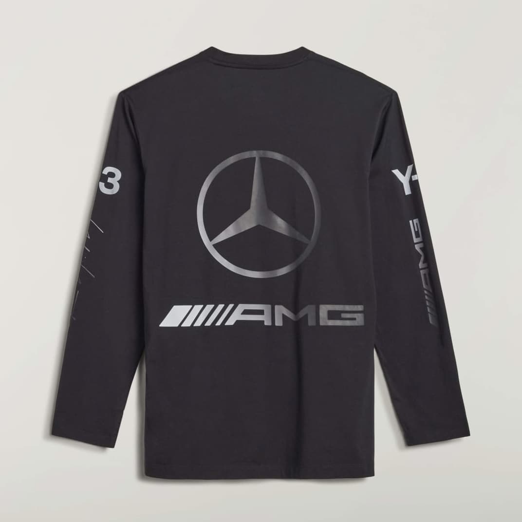 Y-3 MERCEDES - AMG PETRONAS FORMULA 1 TEAM 26ss "Chaos Logo L/S Tee" Black Black S